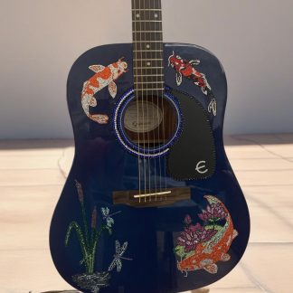 Koi Fish Custom Rhinestone Epiphone Guitar