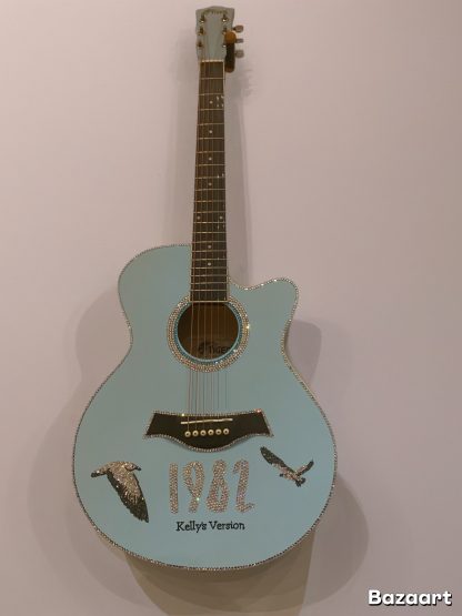 Made To Order Parlour Size Custom Rhinestone Seagull Design Guitar With Name and Year