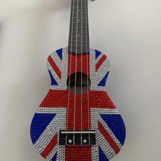 Union Jack Custom Rhinestone Tiger Ukulele