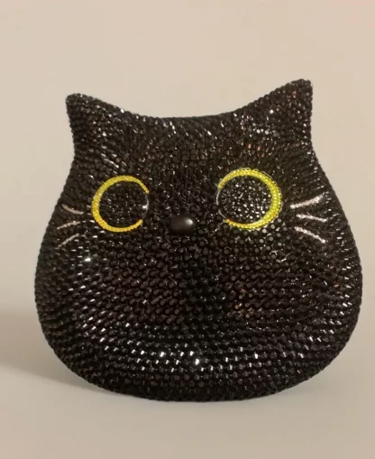Rhinestone Cat Money Box
